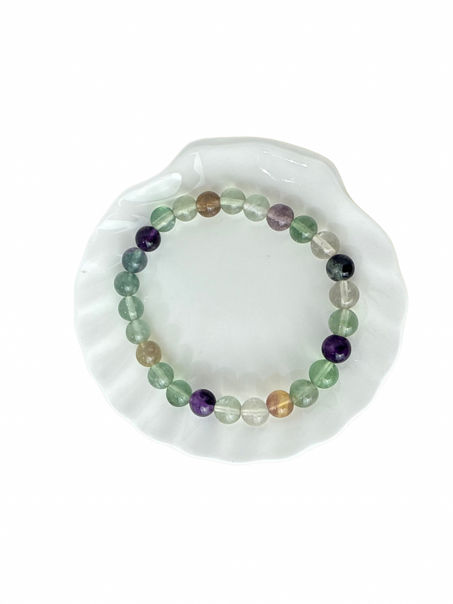 Fluoriet armband kogel 8 mm