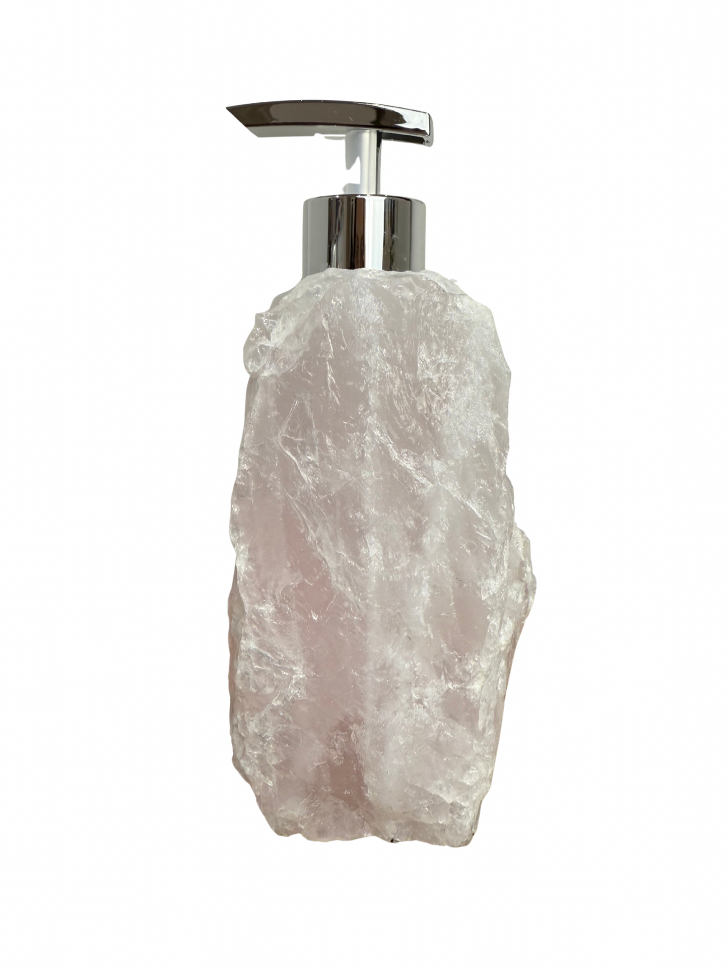 Zeeppomp van Rozenkwarts zilver 1