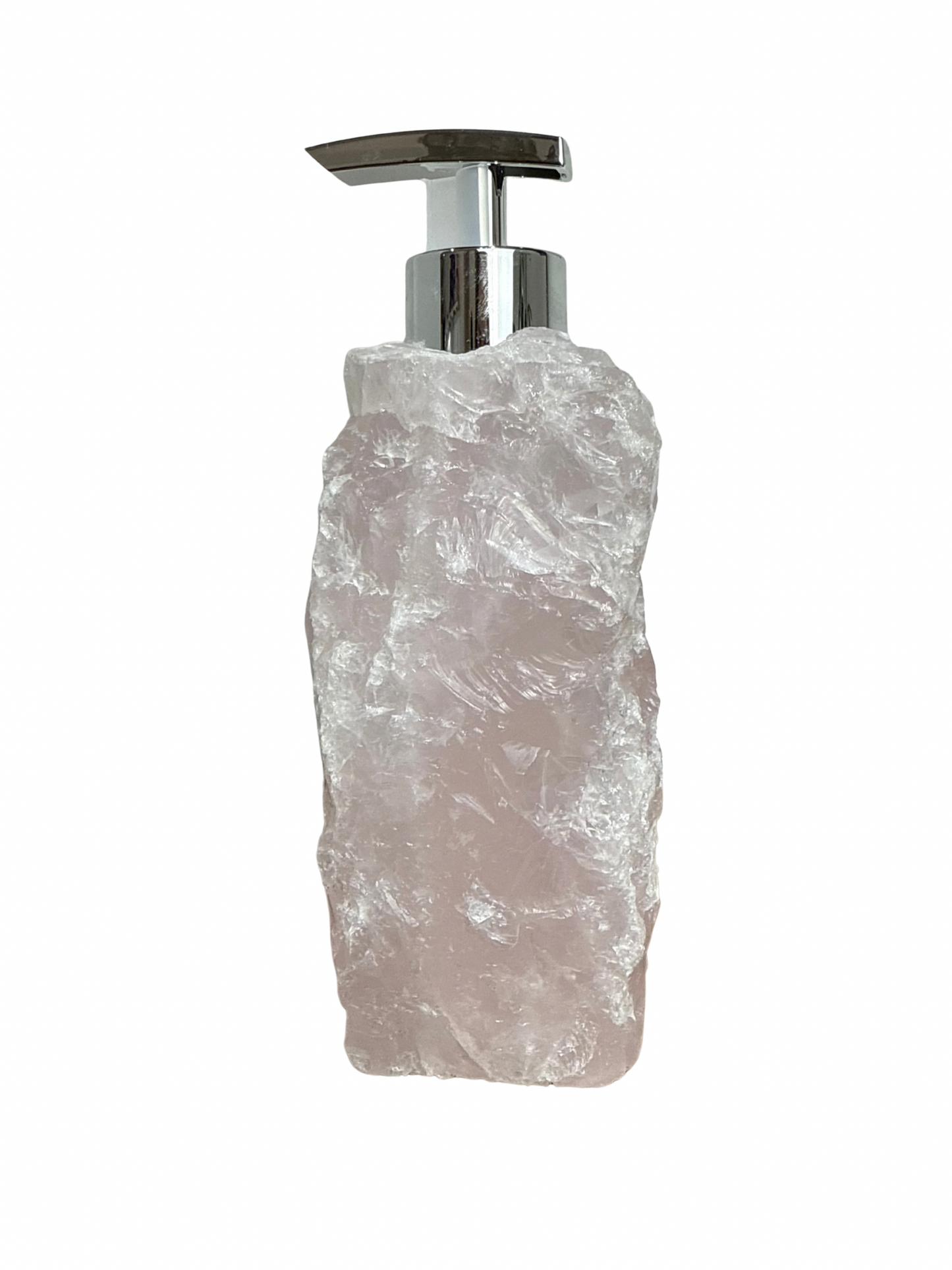 Zeeppomp van Rozenkwarts zilver 3