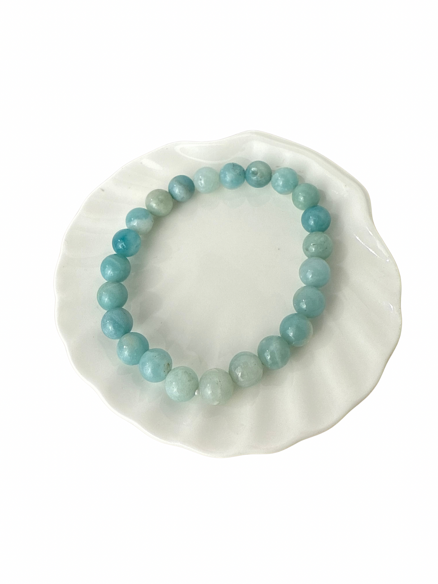 Amazoniet kogelarmband 8 mm