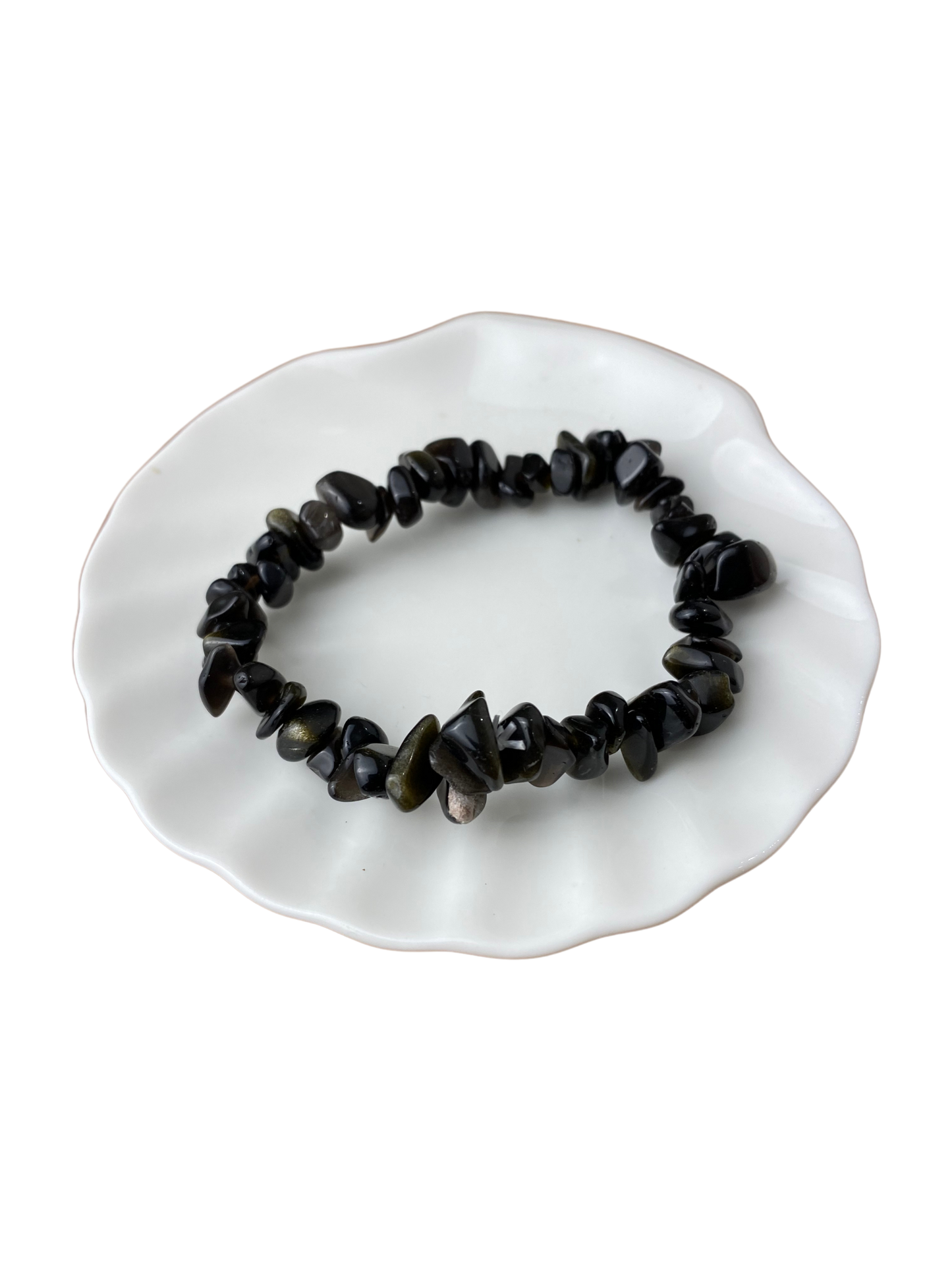 Goud Obsidiaan armband split
