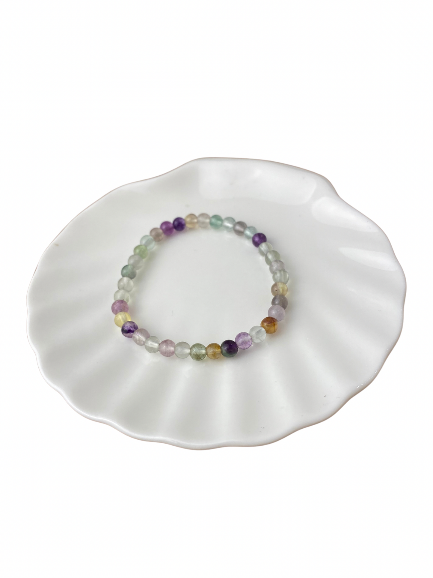 Fluoriet kinderarmband kogel 4 mm