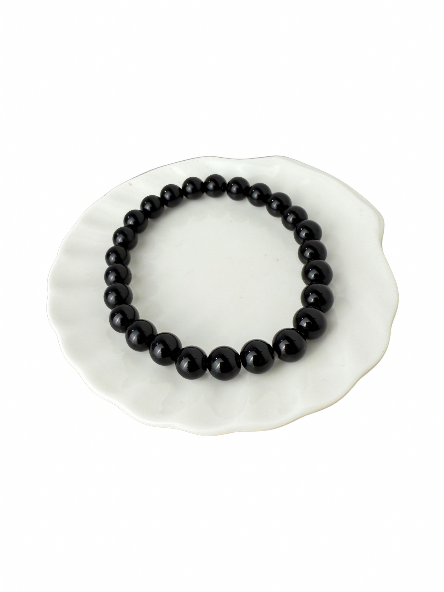 Onyx kogelarmband 8 mm