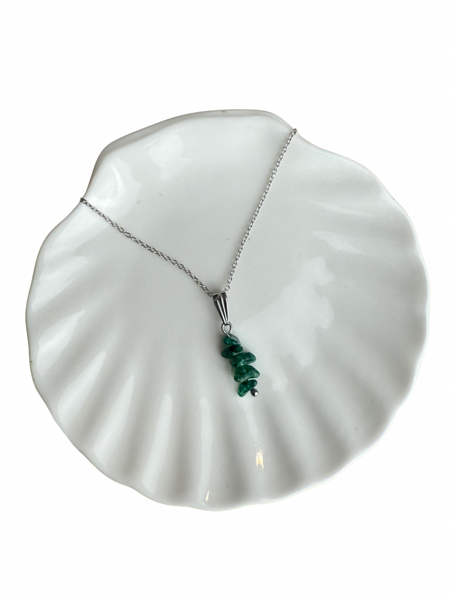 Indy necklace + Aventurine pendant split beads