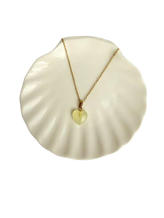 Saar ketting + Jade hart hanger