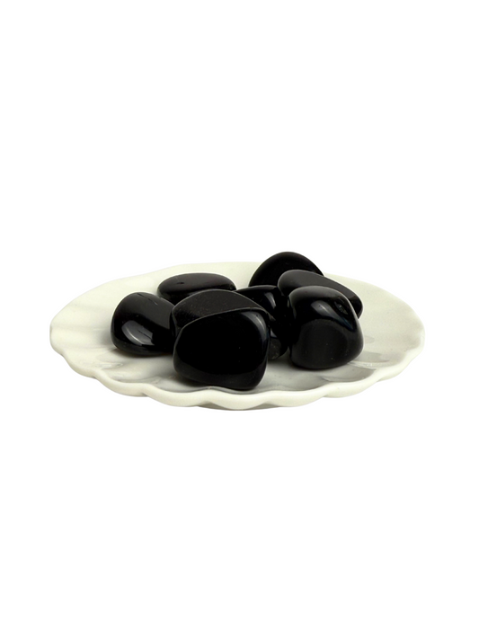 Obsidian tumbled stone
