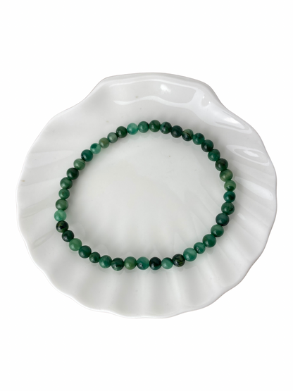 Afrikaanse Jade kogelarmband 4 mm