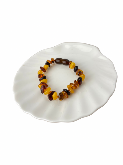 Barnsteen (Amber) baby armband meerkleurig