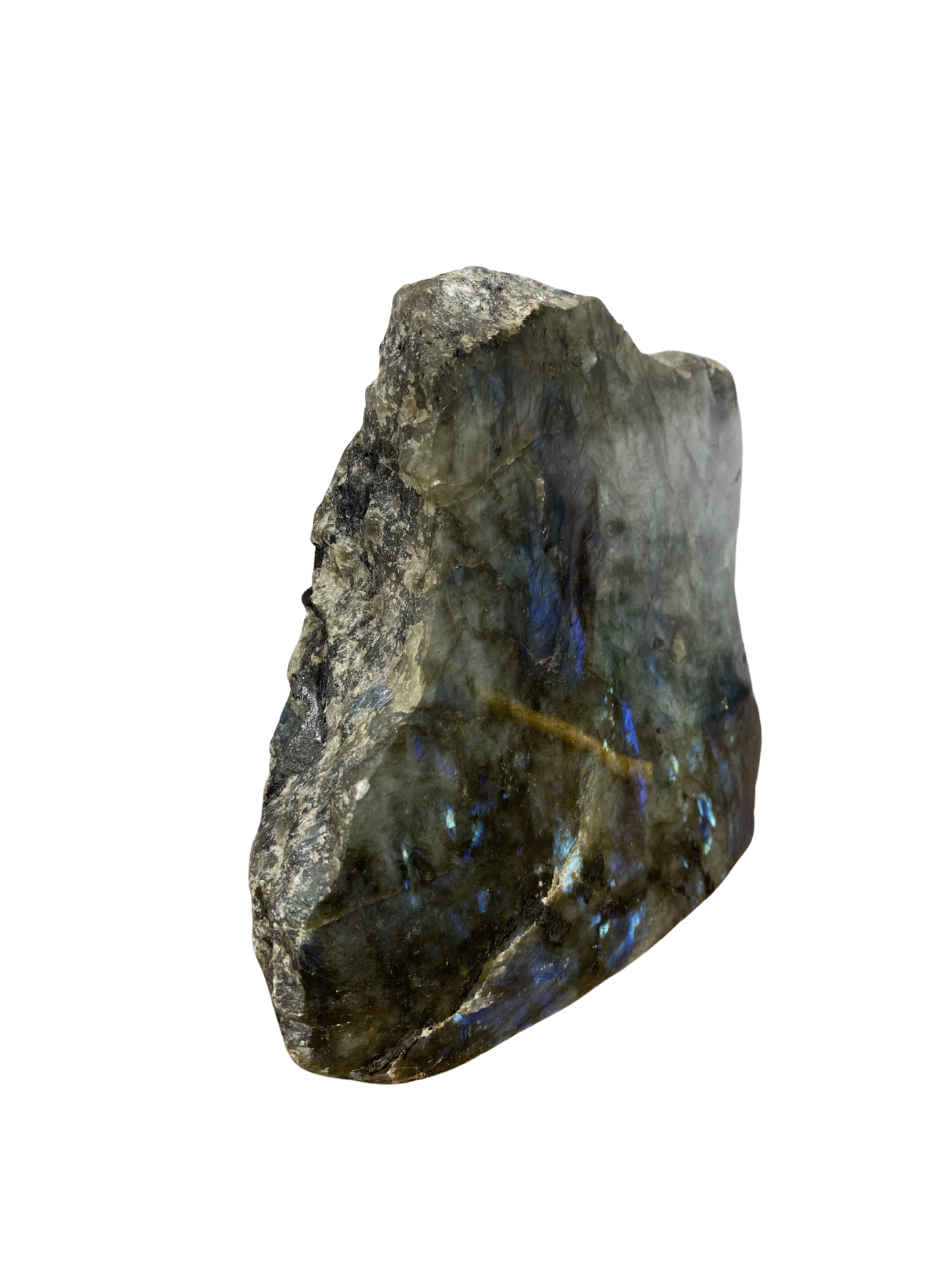 Labradoriet sculptuur half ruw