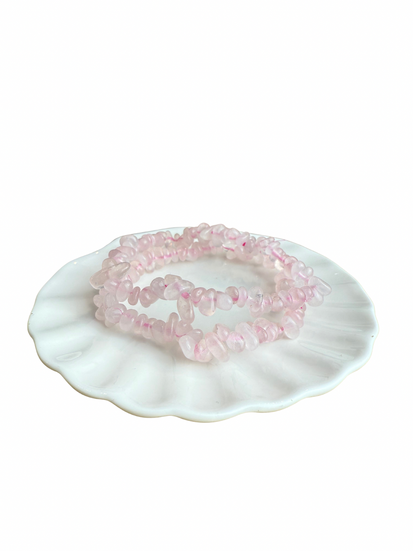 Rose quartz bracelet split