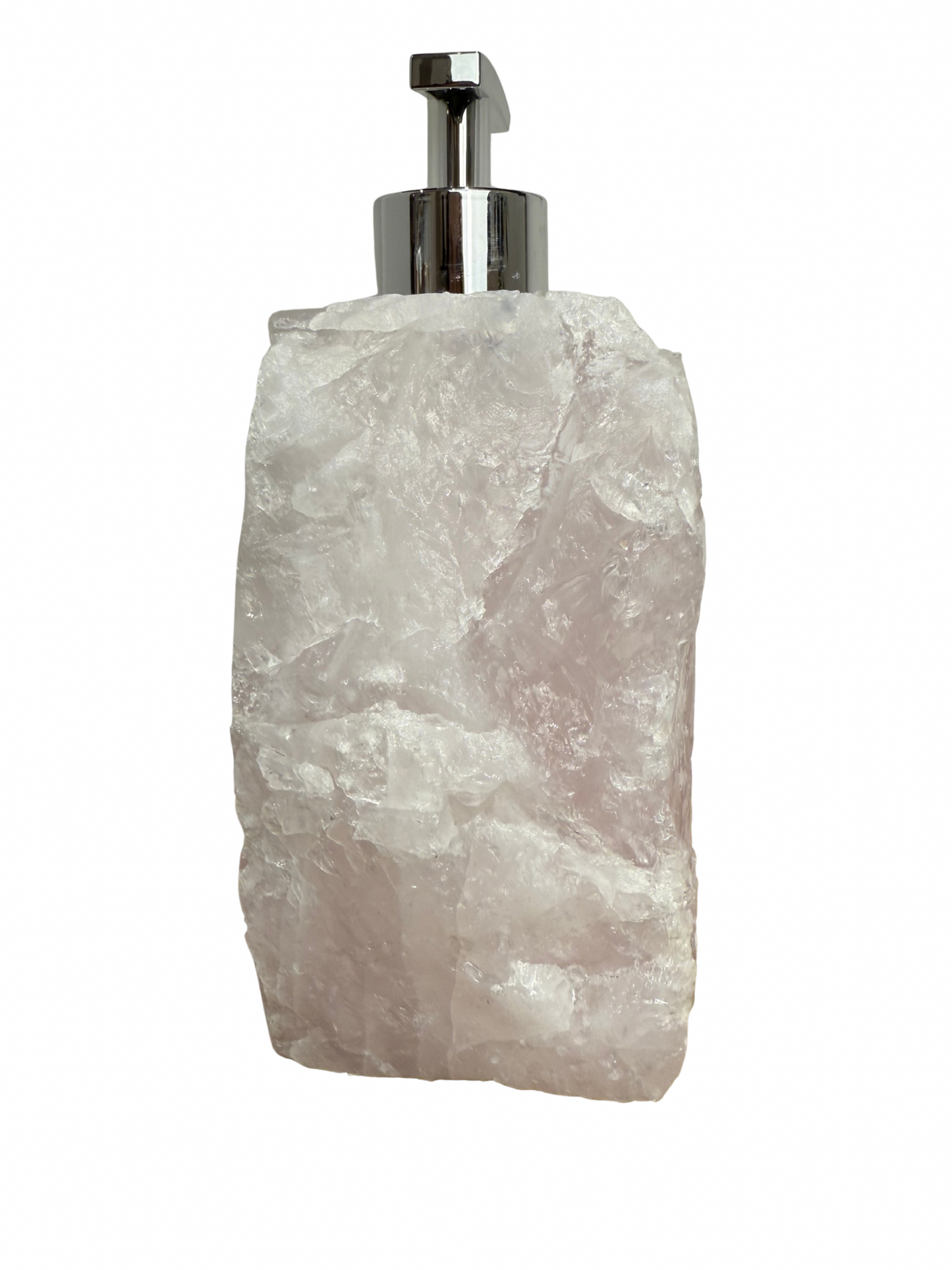 Zeeppomp van Rozenkwarts zilver 1