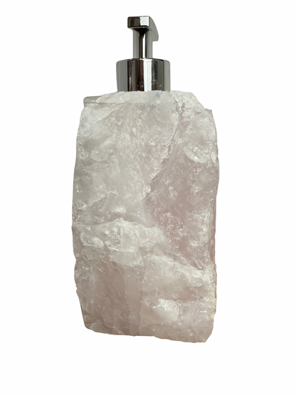 Zeeppomp van Rozenkwarts zilver 1