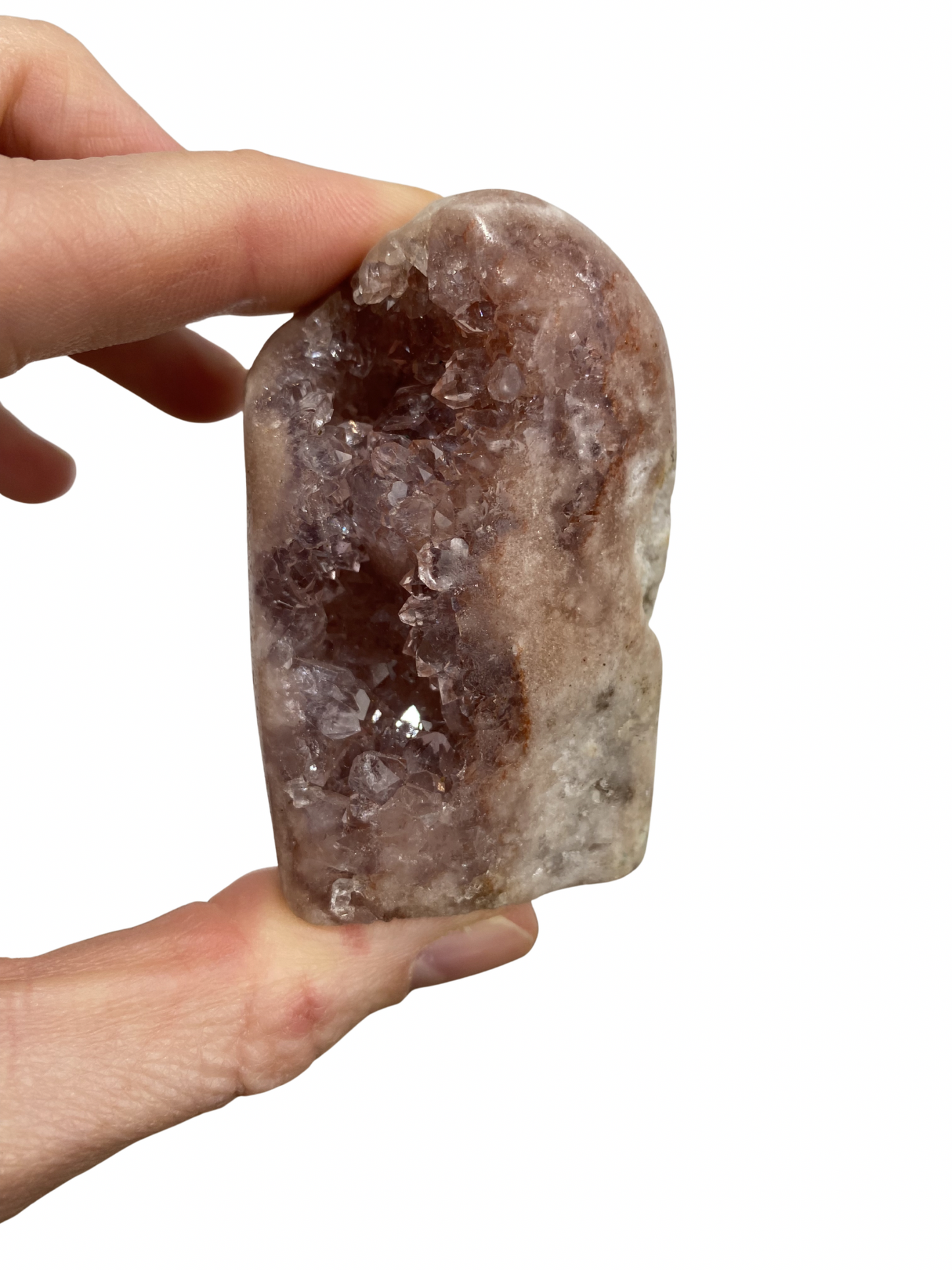 Roze Amethist (Chalcedoon) op standvlak 1