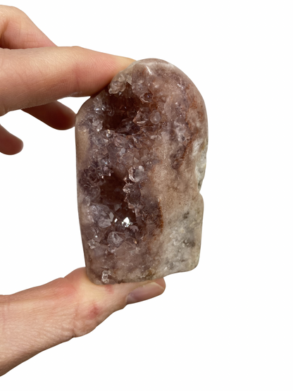 Roze Amethist (Chalcedoon) op standvlak 1