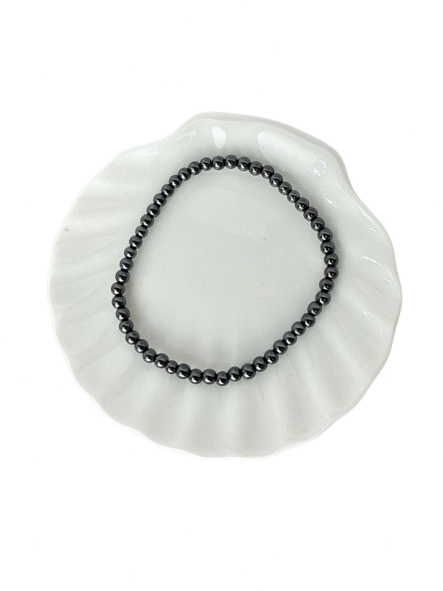 Hematiet kogelarmband 4 mm