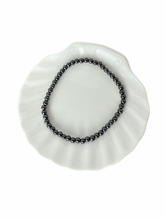 Hematiet kogelarmband 4 mm