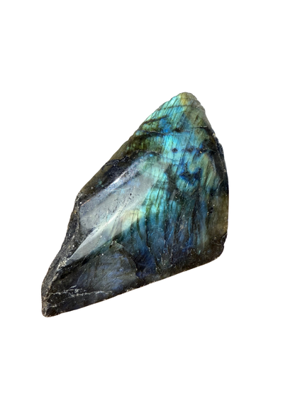 Labradorite sculpture half rough 2