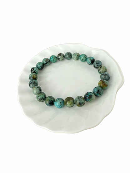 Afrikaanse Turkoois kogelarmband 8 mm