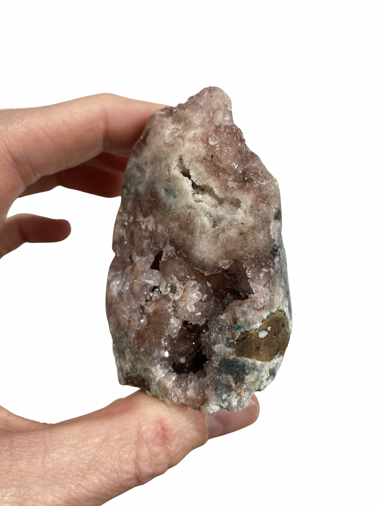Roze Amethist (Chalcedoon) op standvlak 2
