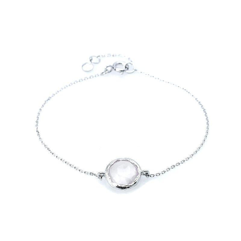 Armband met Rozenkwarts 925 zilver
