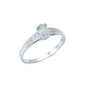 Witte Australische Opaal + zirconia ring 925 zilver maat 52