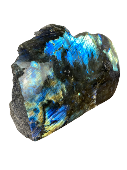 Labradoriet sculptuur half ruw (Madagscar) | 2.1 kg