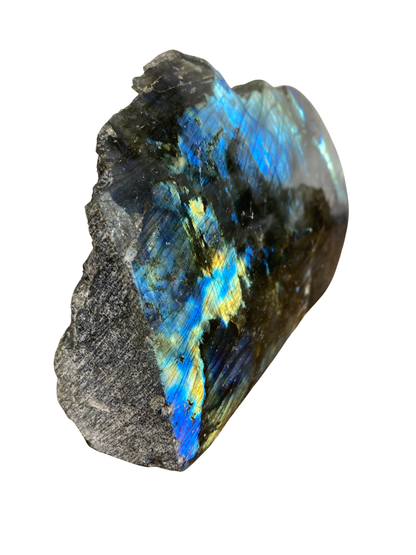Labradoriet sculptuur half ruw (Madagscar) | 2.1 kg