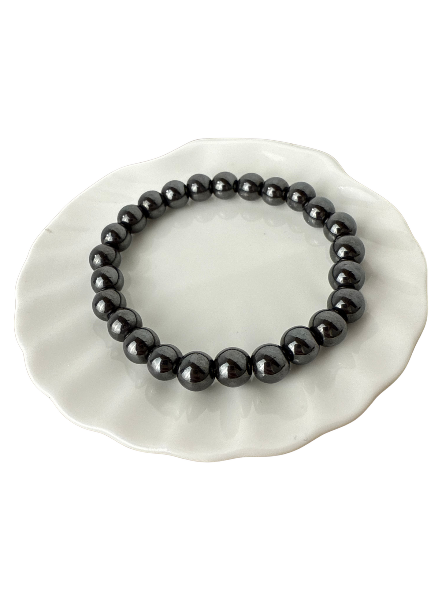 Hematite ball bracelet 8 mm
