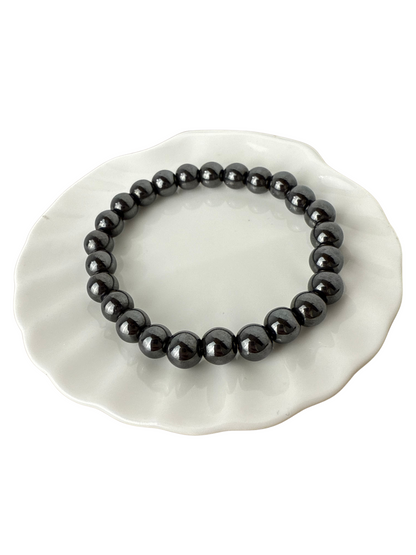 Hematite ball bracelet 8 mm