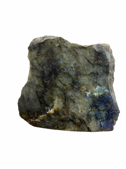 Labradoriet sculptuur half ruw