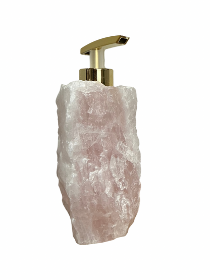 Zeeppomp van Rozenkwarts goud 3