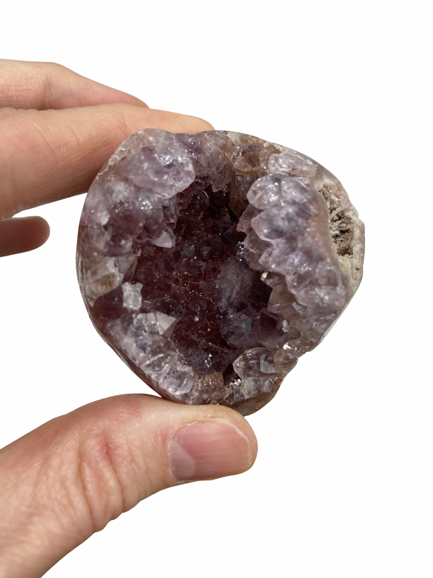 Roze Amethist (Chalcedoon) op standvlak 3