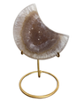 Agate tower with druzy Amethyst