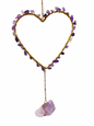 Edelsteen hart hanger Amethist