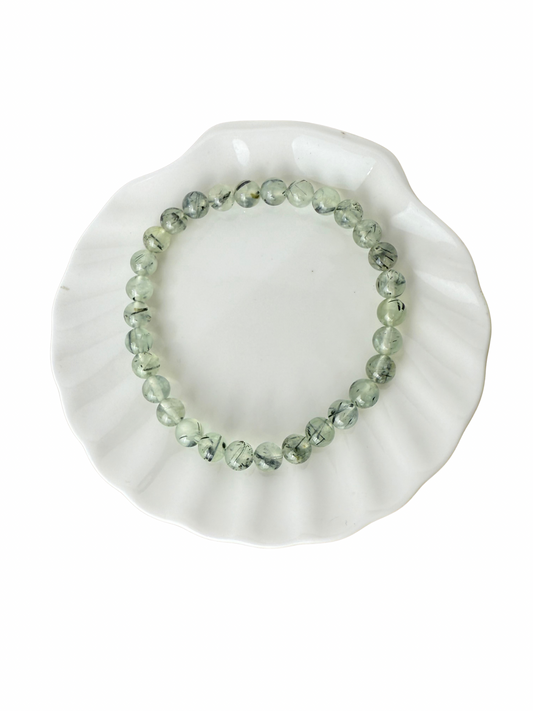 Prehnite bracelet ball 6 mm