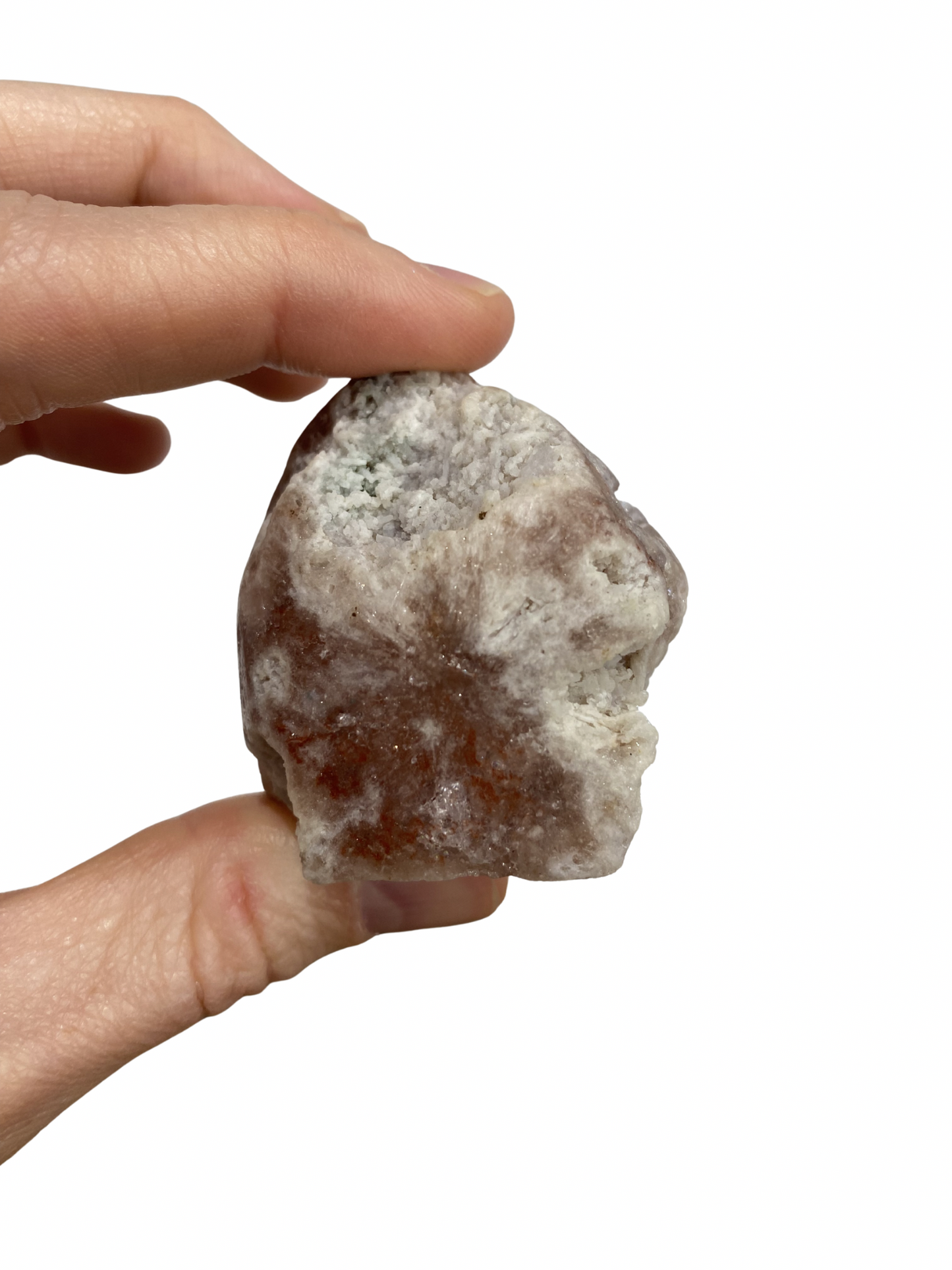 Roze Amethist (Chalcedoon) op standvlak