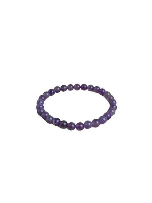 Amethist armband kogel 6 mm