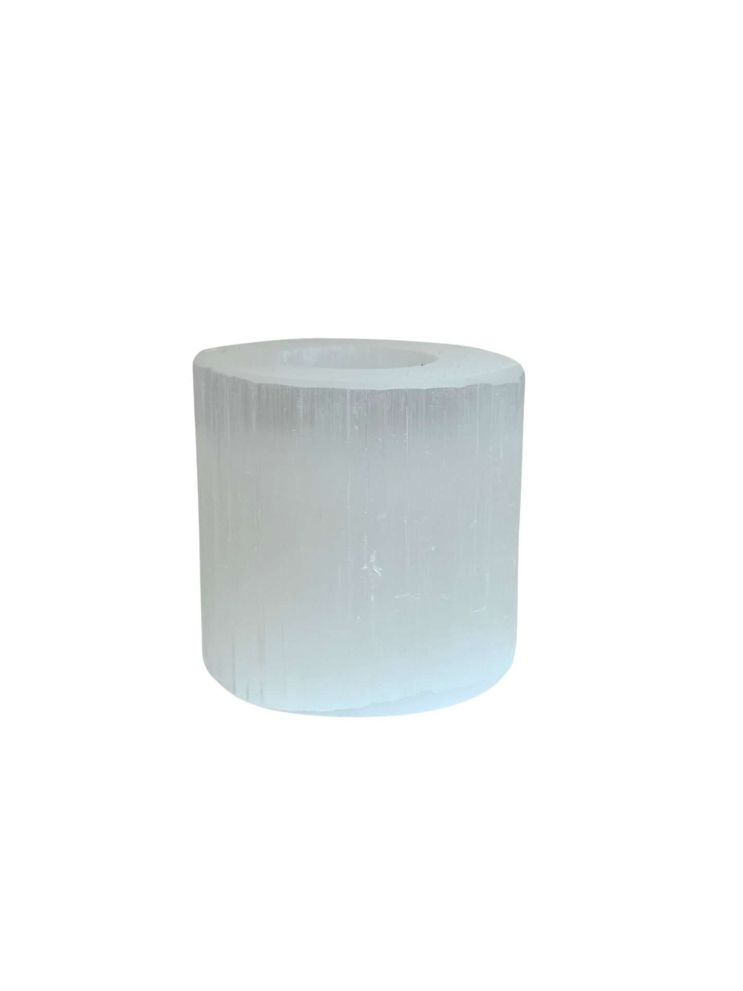 Selenite tea light holder