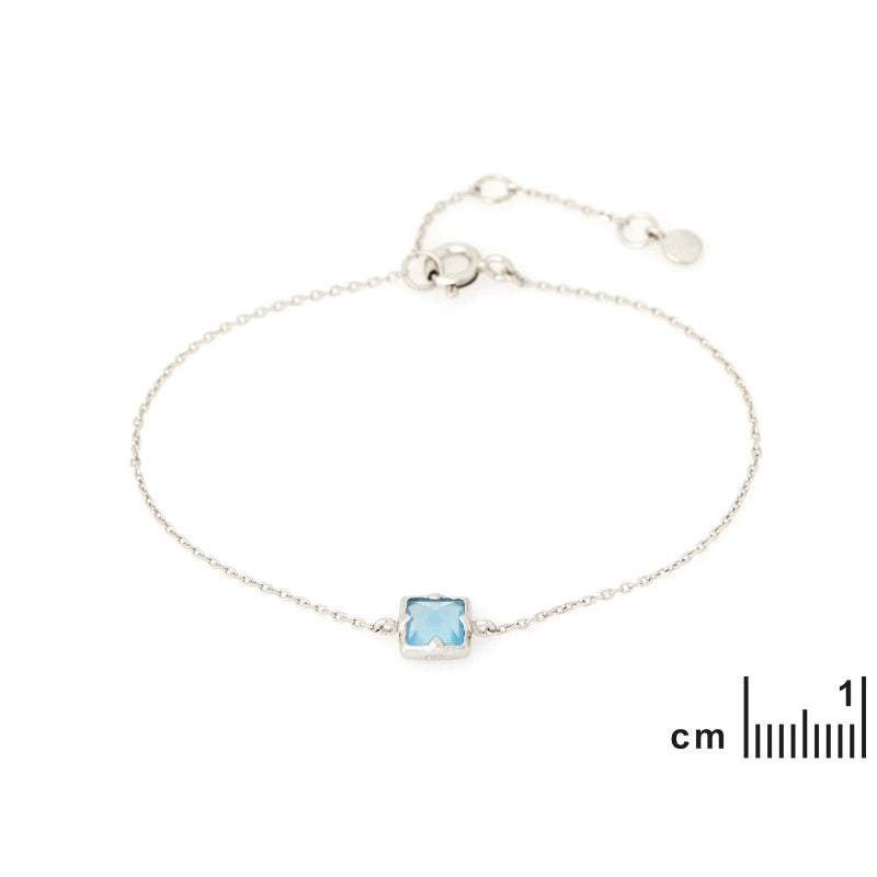 Armband met Blauwe Chalcedoon 925 zilver