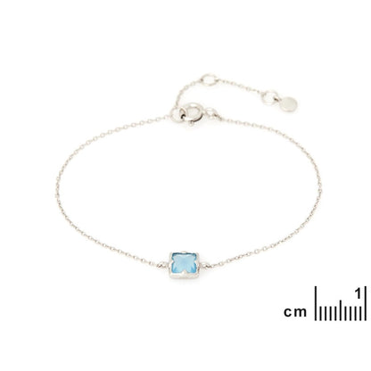 Armband met Blauwe Chalcedoon 925 zilver