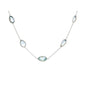Blauwe Topaas collier 925 zilver