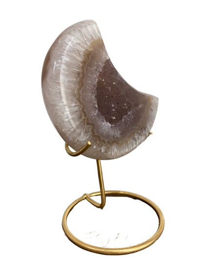 Agate tower with druzy Amethyst