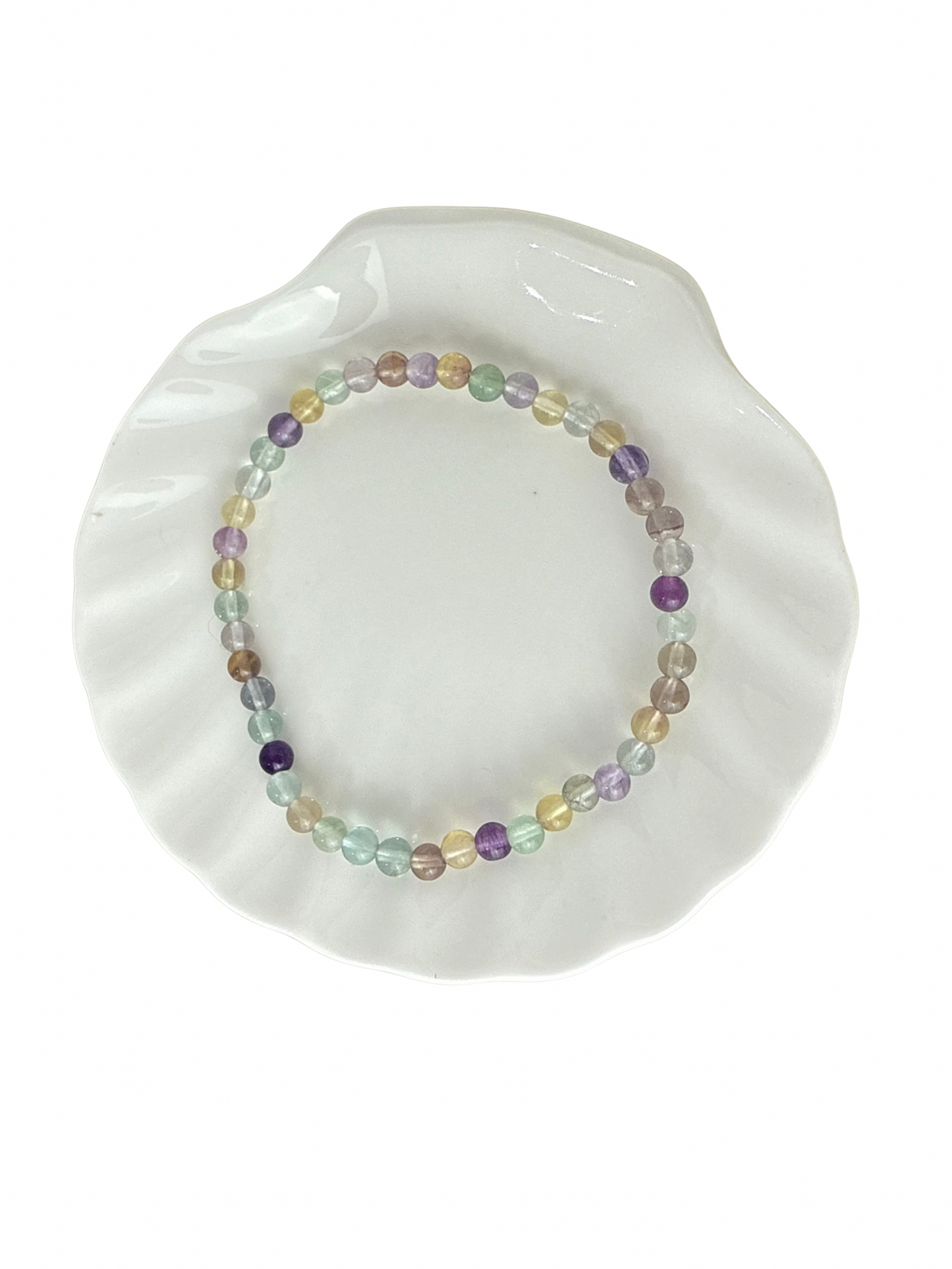 Fluoriet armband kogel 4 mm