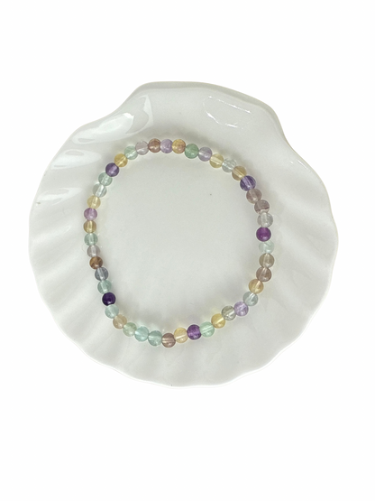 Fluoriet armband kogel 4 mm