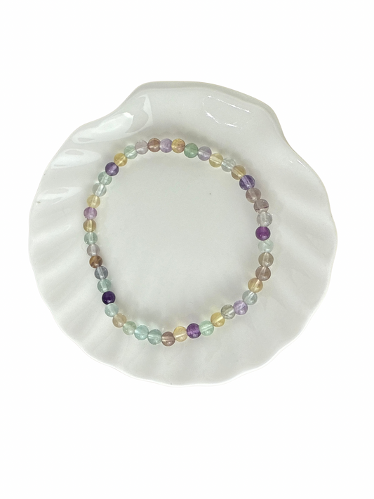 Fluoriet armband kogel 4 mm