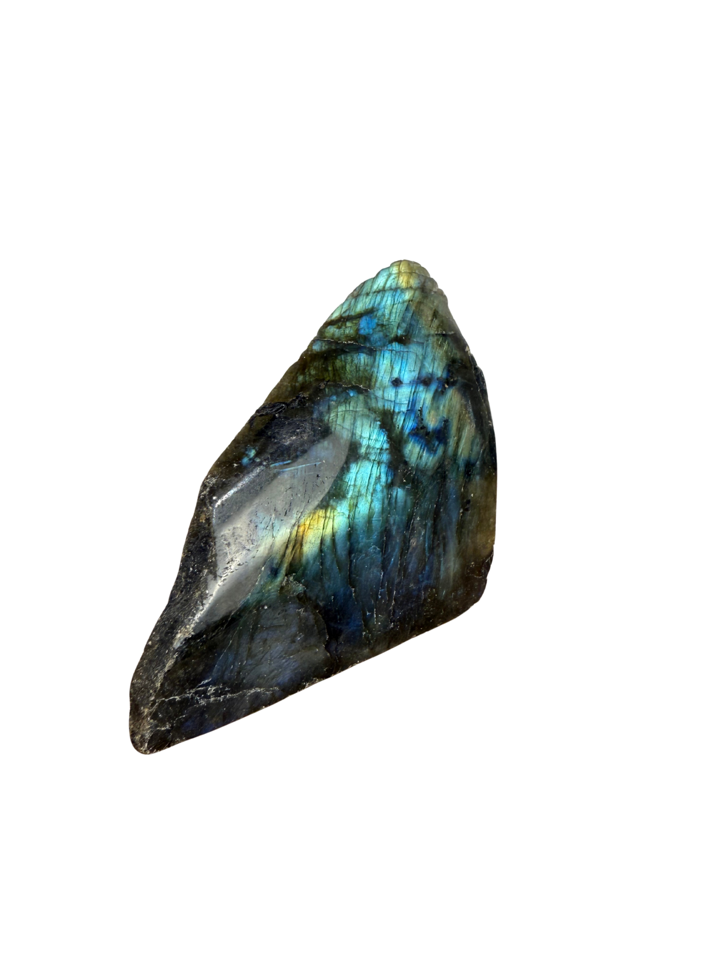 Labradorite sculpture half rough 2