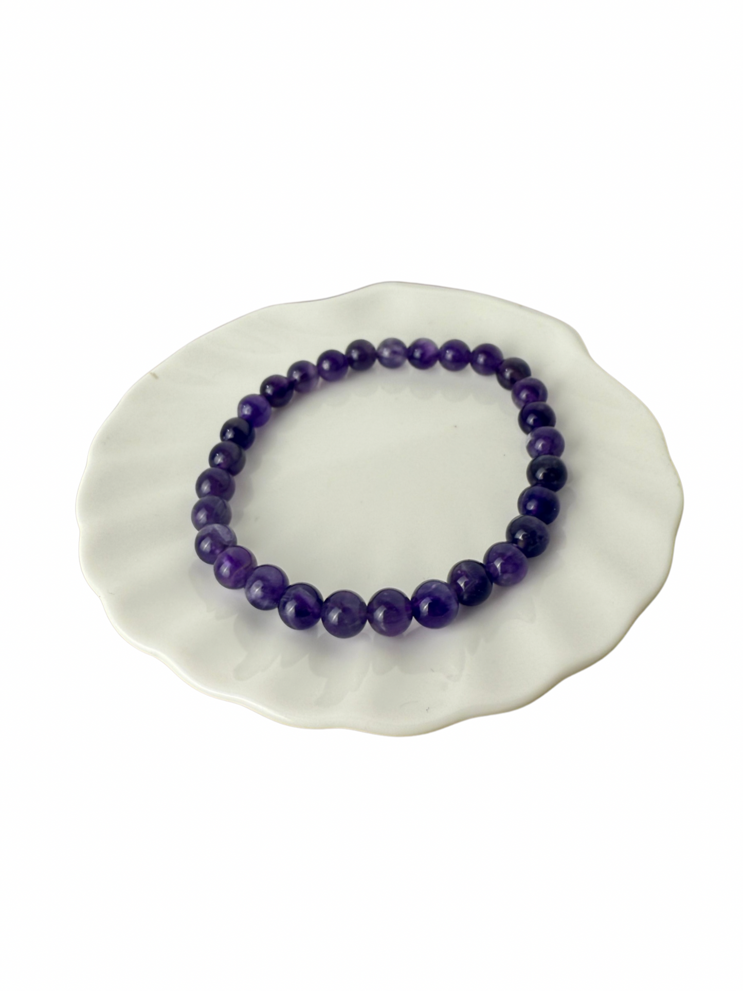 Amethyst bracelet ball 6 mm