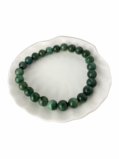 Smoky quartz bracelet ball 6 mm