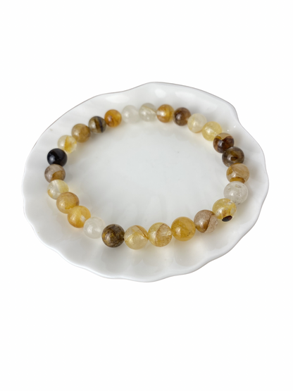 Golden Healer (Limoniet Kwarts) kogelarmband 8 mm (21 cm)