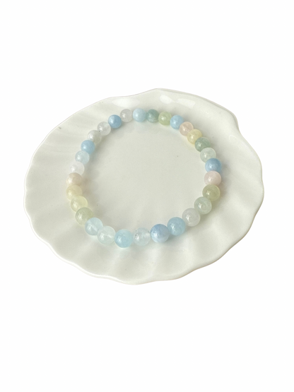 Dalmatian Jasper ball bracelet 8 mm